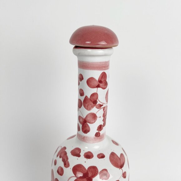 Rare Vintage Starbucks Barista Hand Painted Floral Bottle Cork Cap Lid Rustic - Picture 2 of 7